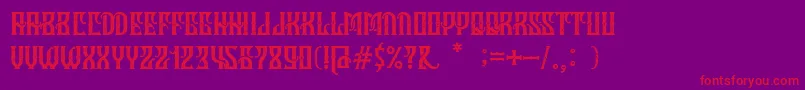 HoldFast Font – Red Fonts on Purple Background