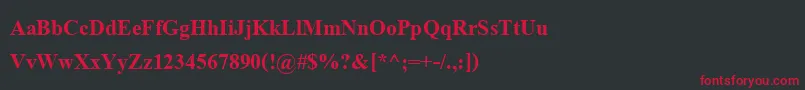 AngsanaNewBold Font – Red Fonts on Black Background