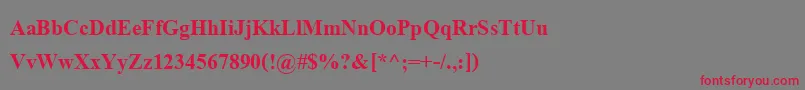 AngsanaNewBold Font – Red Fonts on Gray Background