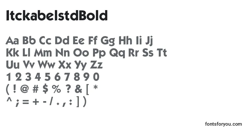A fonte ItckabelstdBold – alfabeto, números, caracteres especiais