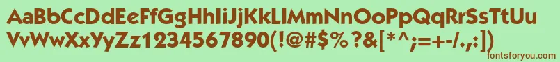 ItckabelstdBold Font – Brown Fonts on Green Background