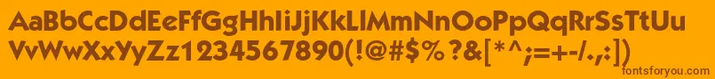 Saiba mais sobre a fonte ItckabelstdBold Fonte ItckabelstdBold – fontes marrons em um fundo laranja