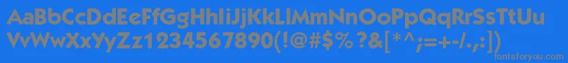 ItckabelstdBold-Schriftart – Graue Schriften auf blauem Hintergrund