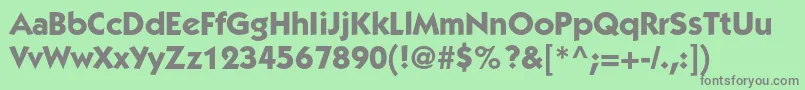 ItckabelstdBold Font – Gray Fonts on Green Background
