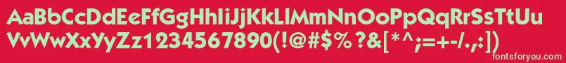 ItckabelstdBold Font – Green Fonts on Red Background