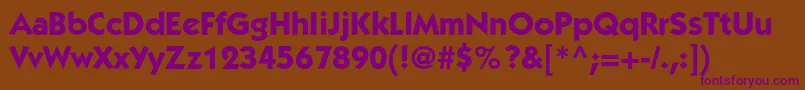 ItckabelstdBold Font – Purple Fonts on Brown Background