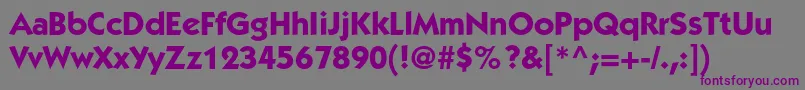ItckabelstdBold Font – Purple Fonts on Gray Background