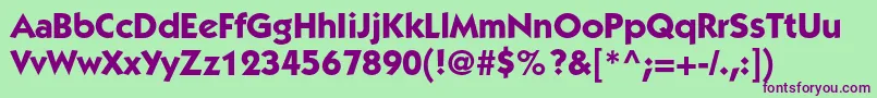 ItckabelstdBold Font – Purple Fonts on Green Background