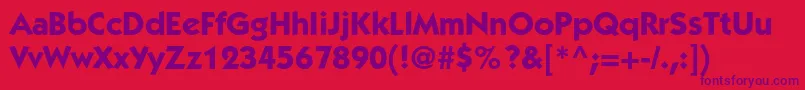 ItckabelstdBold Font – Purple Fonts on Red Background
