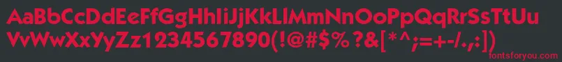 ItckabelstdBold Font – Red Fonts on Black Background
