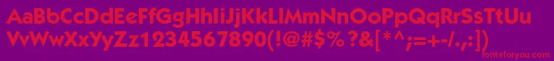 ItckabelstdBold Font – Red Fonts on Purple Background