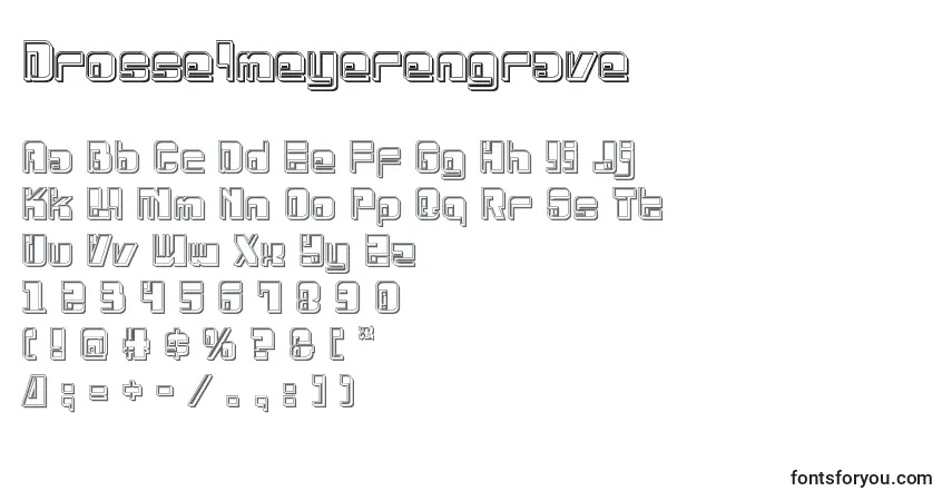Шрифт Drosselmeyerengrave – алфавит, цифры, специальные символы