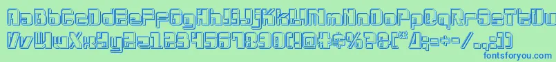 Drosselmeyerengrave Font – Blue Fonts on Green Background