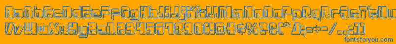 Drosselmeyerengrave Font – Blue Fonts on Orange Background