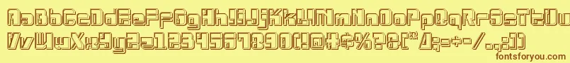 Drosselmeyerengrave Font – Brown Fonts on Yellow Background