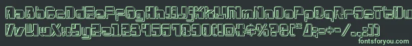 Drosselmeyerengrave Font – Green Fonts on Black Background