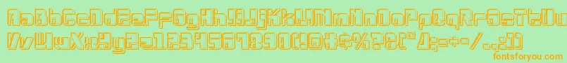 Drosselmeyerengrave Font – Orange Fonts on Green Background