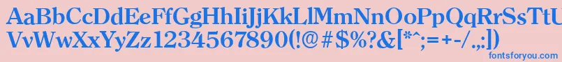 ClearfaceserialBold Font – Blue Fonts on Pink Background