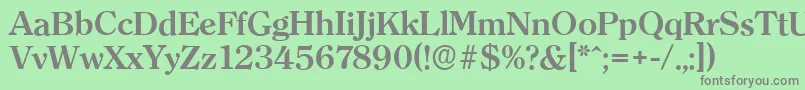 ClearfaceserialBold Font – Gray Fonts on Green Background