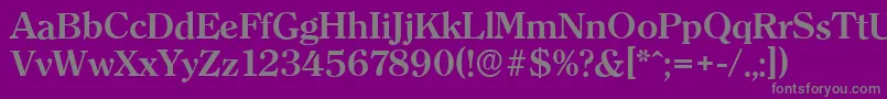 ClearfaceserialBold Font – Gray Fonts on Purple Background