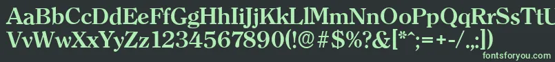 ClearfaceserialBold Font – Green Fonts on Black Background
