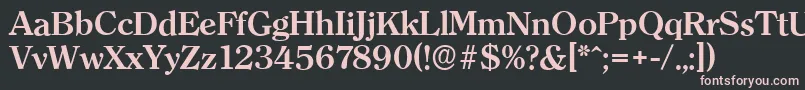 ClearfaceserialBold Font – Pink Fonts on Black Background