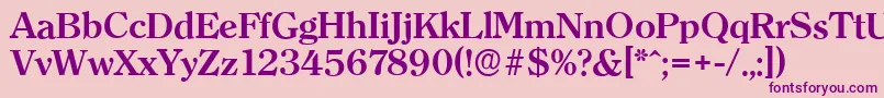 ClearfaceserialBold Font – Purple Fonts on Pink Background