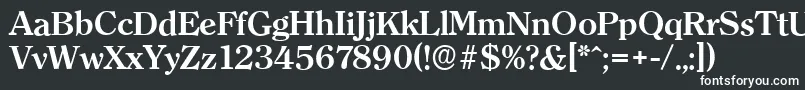 ClearfaceserialBold Font – White Fonts on Black Background