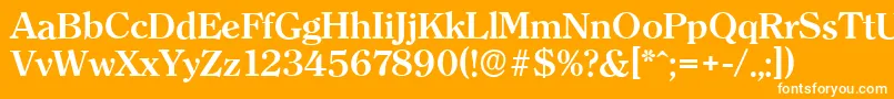 ClearfaceserialBold Font – White Fonts on Orange Background