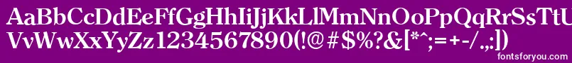 ClearfaceserialBold Font – White Fonts on Purple Background