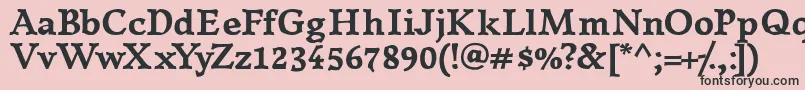 Шрифт KillamBold – чёрные шрифты на розовом фоне