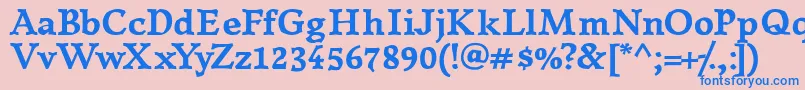 KillamBold Font – Blue Fonts on Pink Background