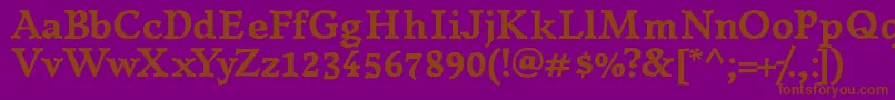 KillamBold Font – Brown Fonts on Purple Background