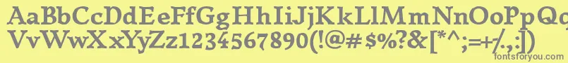 KillamBold Font – Gray Fonts on Yellow Background