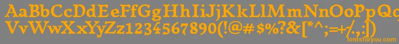 KillamBold Font – Orange Fonts on Gray Background