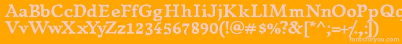 フォントKillamBold – オレンジの背景にピンクのフォント