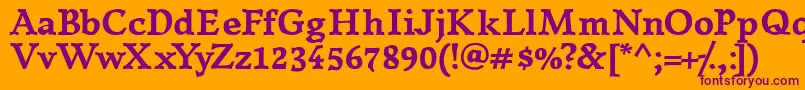 KillamBold Font – Purple Fonts on Orange Background