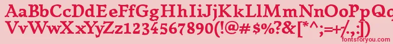 KillamBold Font – Red Fonts on Pink Background