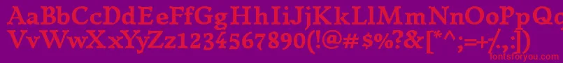 KillamBold Font – Red Fonts on Purple Background