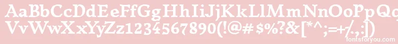フォントKillamBold – ピンクの背景に白い文字