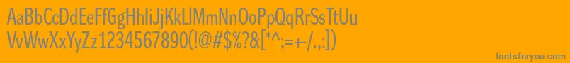 フォントDynagroteskrc – オレンジの背景に灰色の文字