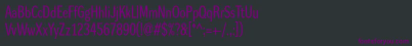 Dynagroteskrc Font – Purple Fonts on Black Background