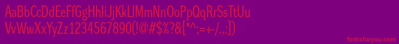 Dynagroteskrc Font – Red Fonts on Purple Background