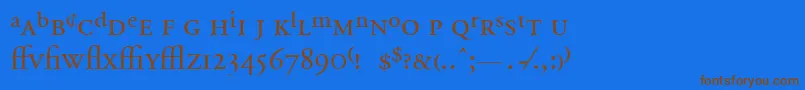 AdobeGaramondRegularExpert Font – Brown Fonts on Blue Background