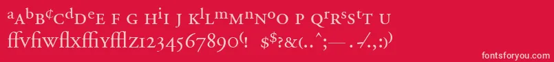 En savoir plus sur la police AdobeGaramondRegularExpert Police AdobeGaramondRegularExpert – polices roses sur fond rouge
