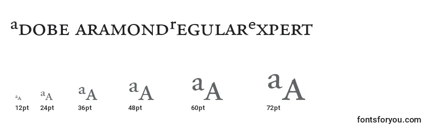 Размеры шрифта AdobeGaramondRegularExpert