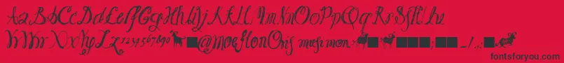 fuente Moeflon01 – Fuentes Negras Sobre Fondo Rojo