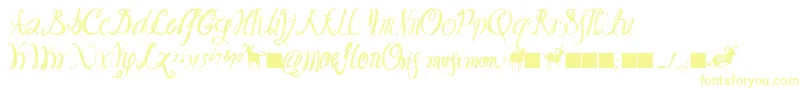 Moeflon01-Schriftart – Gelbe Schriften