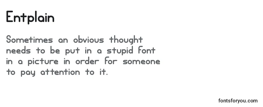 Entplain Font