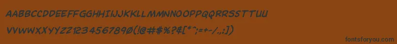 fuente Dominomaskboldital – Fuentes Negras Sobre Fondo Marrón